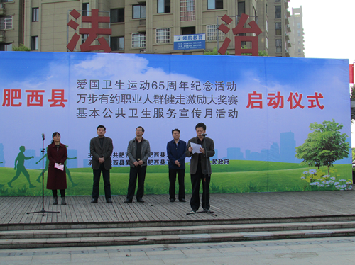 肥西县卫计委主任李绍敏发表讲话
